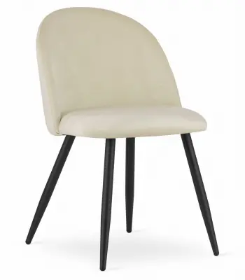 Stol BELLO - bež žamet / črne noge x 1