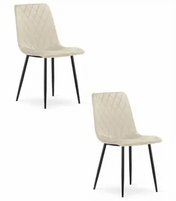 Stol TURIN - bež žamet x 2