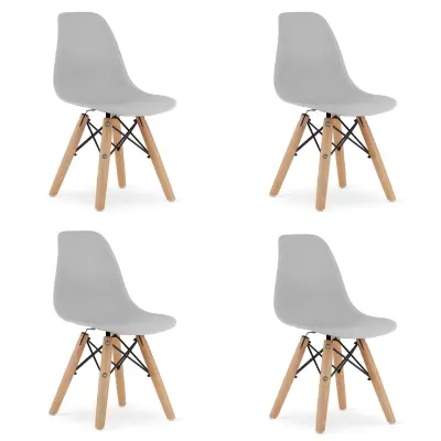 Stol ZUBI - siv x 4