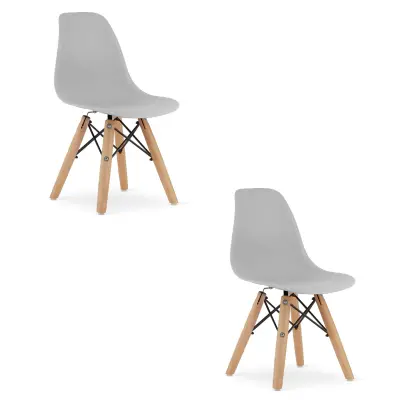 Stol ZUBI - siv x 2