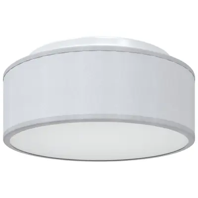 vidaXL stropna svetilka plitka siva Ø 30 cm tkanina E27