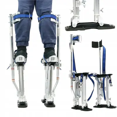 Rosfix Nastavljive Gradbene Hodulje – Aluminij, 61–102 cm, 7,4 kg, Varnostni Trakovi | Za Delo na Višini