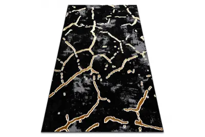 Preproga ALLURE 1967 Marmor - strukturna, elegantna, glamur črna / zlato 160x220 cm