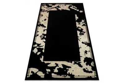 Preproga ALLURE 1965 Okvir - strukturna, elegantna, glamur črna / zlato 280x370 cm