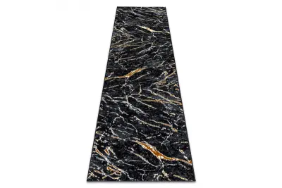 Tekač, tekač ALLURE 1963 Marmor - strukturna, elegantna, glamur črna / zlato 70x250 cm