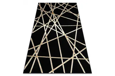 Preproga ALLURE 1964 Geometric - strukturna, elegantna, glamur črna / zlato 160x220 cm