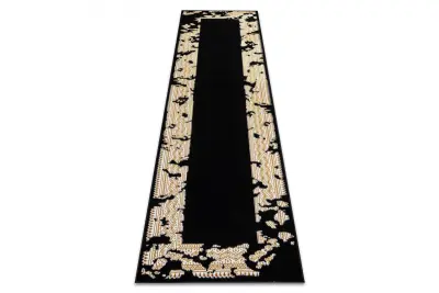 Tekač, tekač ALLURE 1965 Okvir - strukturna, elegantna, glamur črna / zlato 80x300 cm