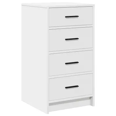 vidaXL Stranski stol bela 40x41x75 cm inženirski les
