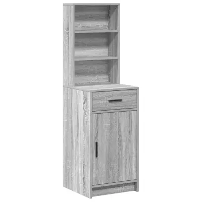 vidaXL Visoka omarica siva sonoma 40x41x135 cm inženirski les