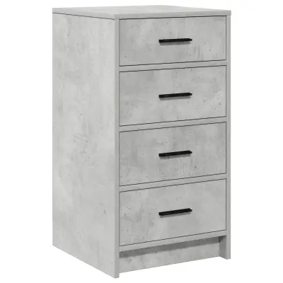 vidaXL Stranska omara Betonska siva 40x41x75 cm Inženirski les