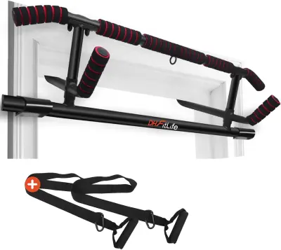 DH FitLife droga za zgibanje za okvir vrat brez vijakov za okvir vrat 70-92 cm, vključno z vrvnim trenerjem