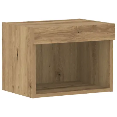 vidaXL Ombra omara z LED lučmi Artisanal hrast 40x30x30 cm