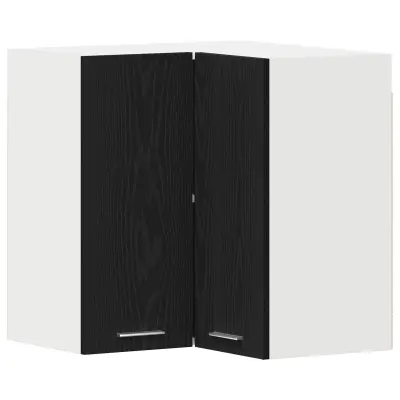 vidaXL Kotna omara - Črna hrast - 57x57x60 cm - Izdelano iz inženirskega lesa