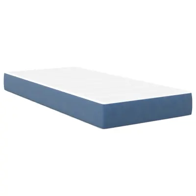 vidaXL Jogična vzmetnica Modra Srednja 90x200x20 cm Tkanina
