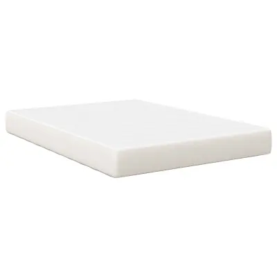 vidaXL Pocket Spring Postelja vzmetnica Krem Srednje 140x190x20 cm Tkanina