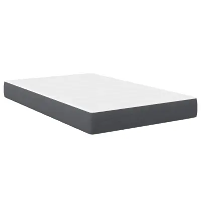 vidaXL Pocket Spring ležalnik - Temno siva, Srednja, 120x190x20 cm, Tkanina