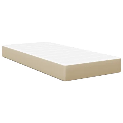 vidaXL Pocket Spring Postelja Blazina Svetlo Zeleno Sivo Srednje 80x200x20 cm Tkanina