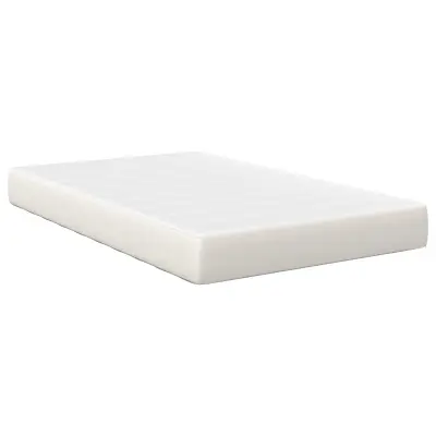 vidaXL Žepni vzmetni ležalnik Krem Srednji 120x200x20 cm Tkanina