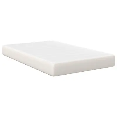 vidaXL Žepni vzmetni ležalnik Krem Srednji 120x200x20 cm Tkanina