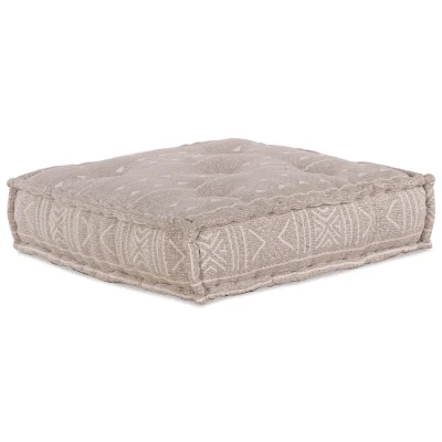 vidaXL Modularni Pouf Svetlo Rjav 70x70x36 Tkanina