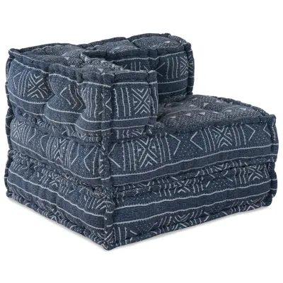 vidaXL Modularni Pouf Indigo 70x70x54 Tkanina