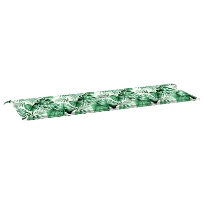 vidaXL blazina za vrtno klop - listni vzorec, 150x50x4 cm, Oxford blago