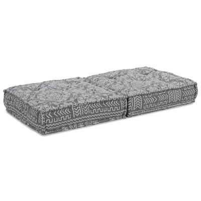 vidaXL Modularni pouf svetlo siva 70x70x36 tkanina