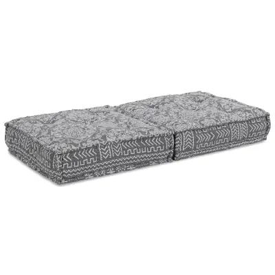 vidaXL Modularni pouf svetlo siva 70x70x36 tkanina