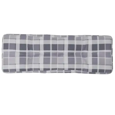 vidaXL Blazina za kavč iz palet siv karo vzorec 120x40x12 cm