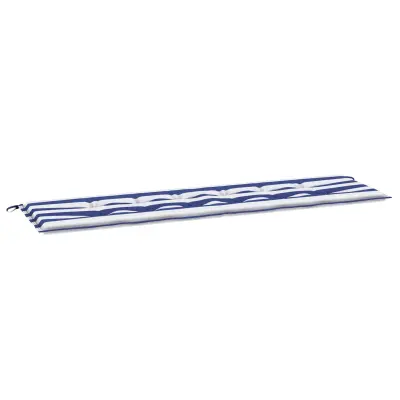 vidaXL Zunanja blazina za klopi modre in bele črte 180x50x4 cm Oxford tkanina