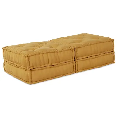 vidaXL Modularna pouf 2 kosa Rumena Tkanina
