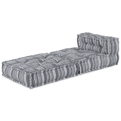 vidaXL Modularni pouf siva 70x70x54 tkanina