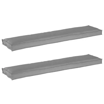 vidaXL Blazine za palete za klop 2 kosa Siva 180x40x8 cm Oxford tkanina