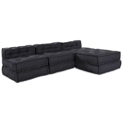 vidaXL Modularni poufi 4 kosa, antracit tkanina