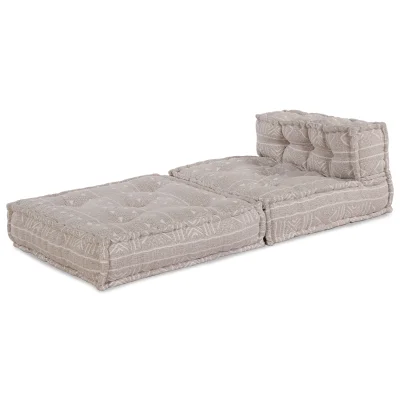 vidaXL Modularni Pouf Svetlo Rjav 70x70x54 Tkanina
