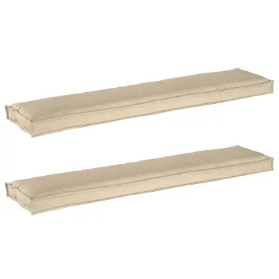 vidaXL Blazine za palete za klop 2 kosa Bež 180x40x8 cm Oxford tkanina