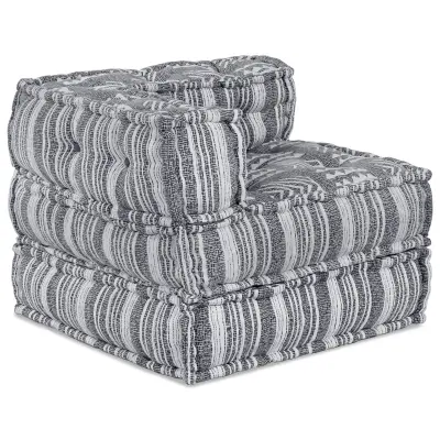 vidaXL Modularni pouf, siva, 70x70x54, tkanina