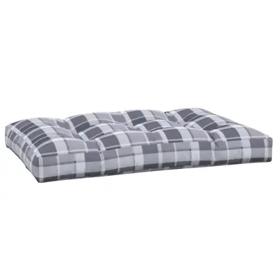 vidaXL Blazina za kavč iz palet siv karo vzorec 120x80x12 cm