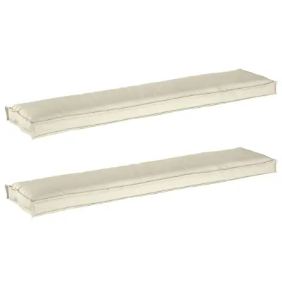 vidaXL Blazine za palete za klop 2 kosa Krem 180x40x8 cm Oxford tkanina