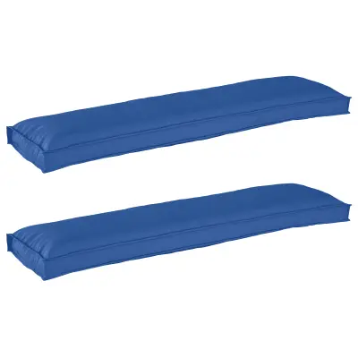 vidaXL Blazine za palete za klop 2 kosa Kraljevo modra 150x40x8 cm Oxford tkanina