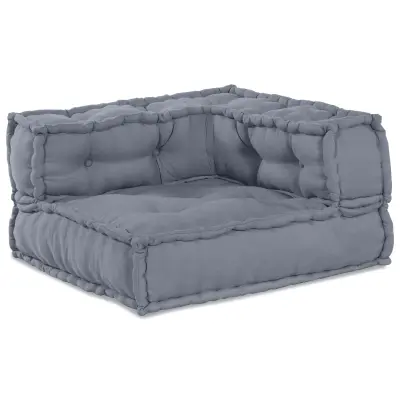 vidaXL Modularni Pouf Siva 140x70x36 Tkanina
