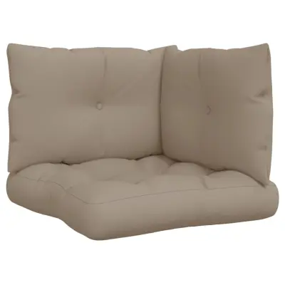 vidaXL Blazine za palete 3 kosi taupe blago