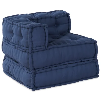 vidaXL Modularni pouf Indigo 70x70x54 tkanina