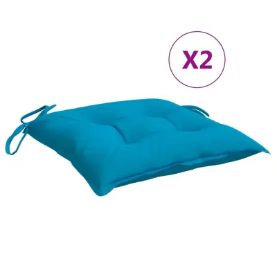 vidaXL Blazine za stole 2 kosa svetlo modre 40x40x7 cm oxford tkanina
