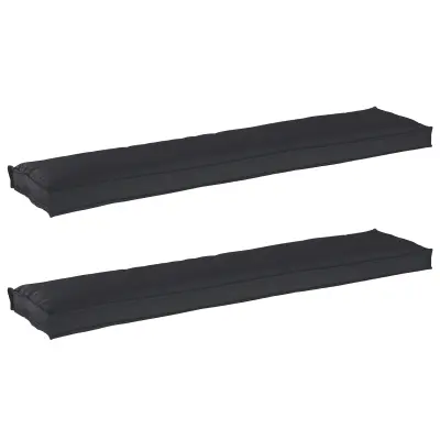 vidaXL Blazine za palete za klop 2 kosa Črna 180x40x8 cm Oxford tkanina