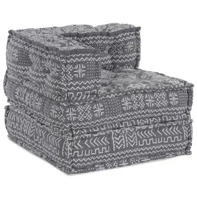 vidaXL Modularni pouf svetlo siva 70x70x54 tkanina