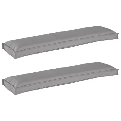 vidaXL Blazine za palete za klop 2 kosa Siva 150x40x8 cm Oxford tkanina