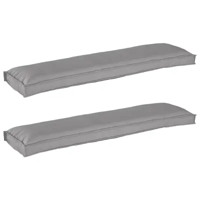 vidaXL Blazine za palete za klop 2 kosa Siva 150x40x8 cm Oxford tkanina