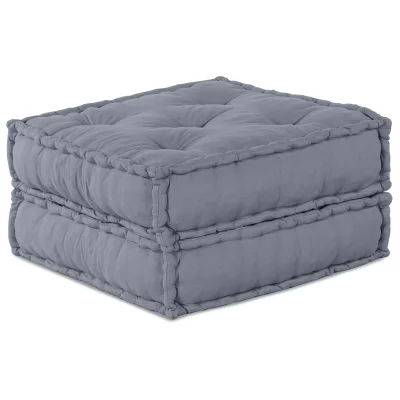 vidaXL 2-sedežni modularni pouf kavč preklopni siv tkanina