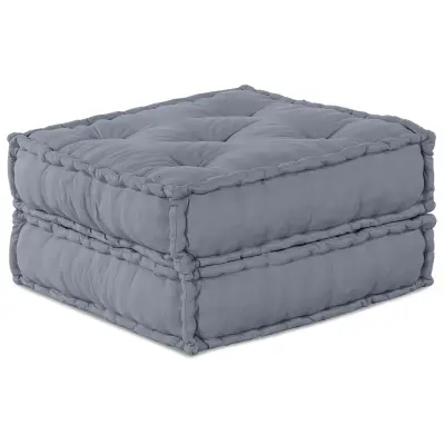 vidaXL 2-sedežni modularni pouf kavč preklopni siv tkanina